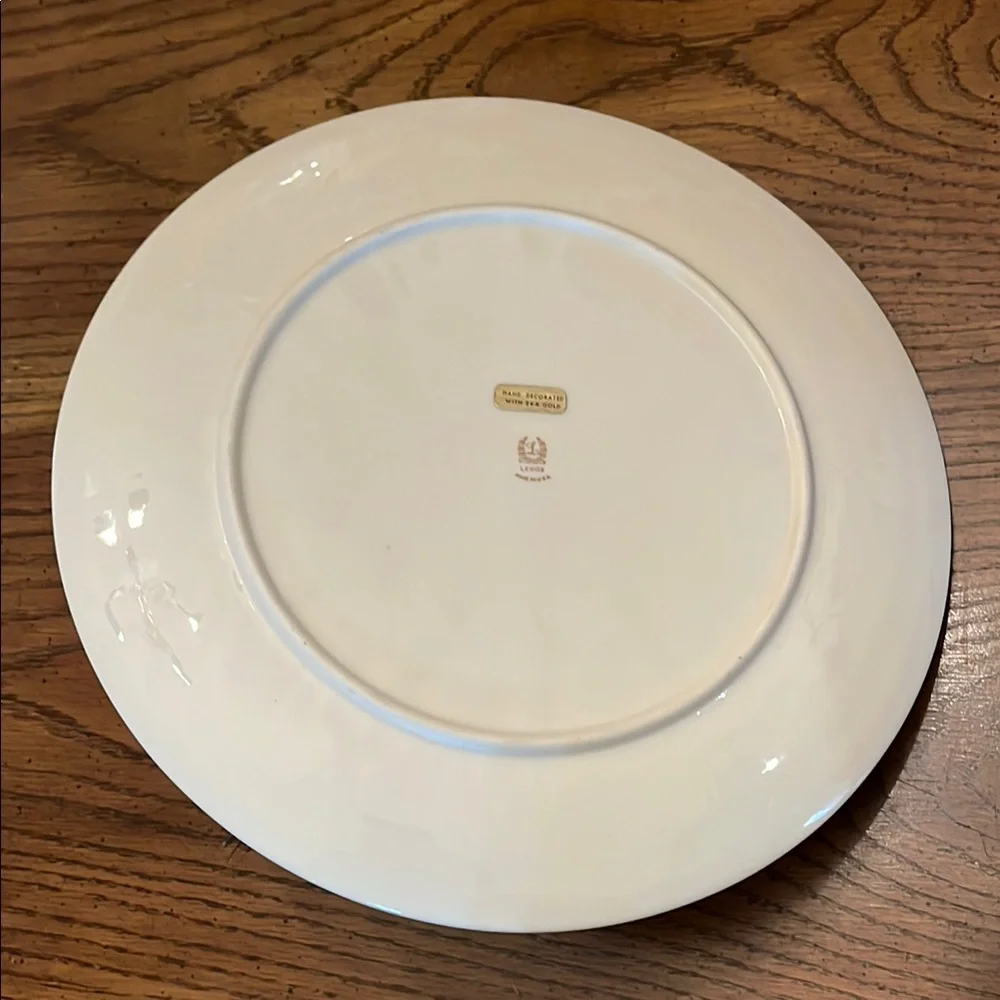 Lenox Cream‎ and Gold Ceramic Serving Platter